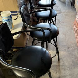 Stools Black Metal Frame Counter Height 