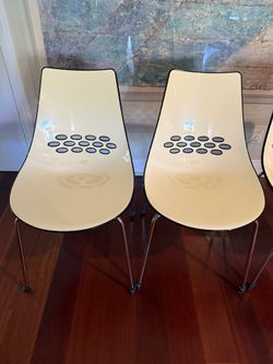 Calligaris Jam Sled base dining chairs, made in Italy - Perfect Condition