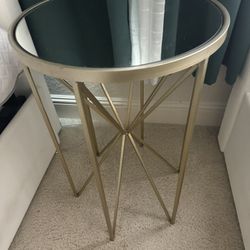 Gold Round Side Table 