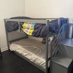 Twin Bunk Bed With Stairs