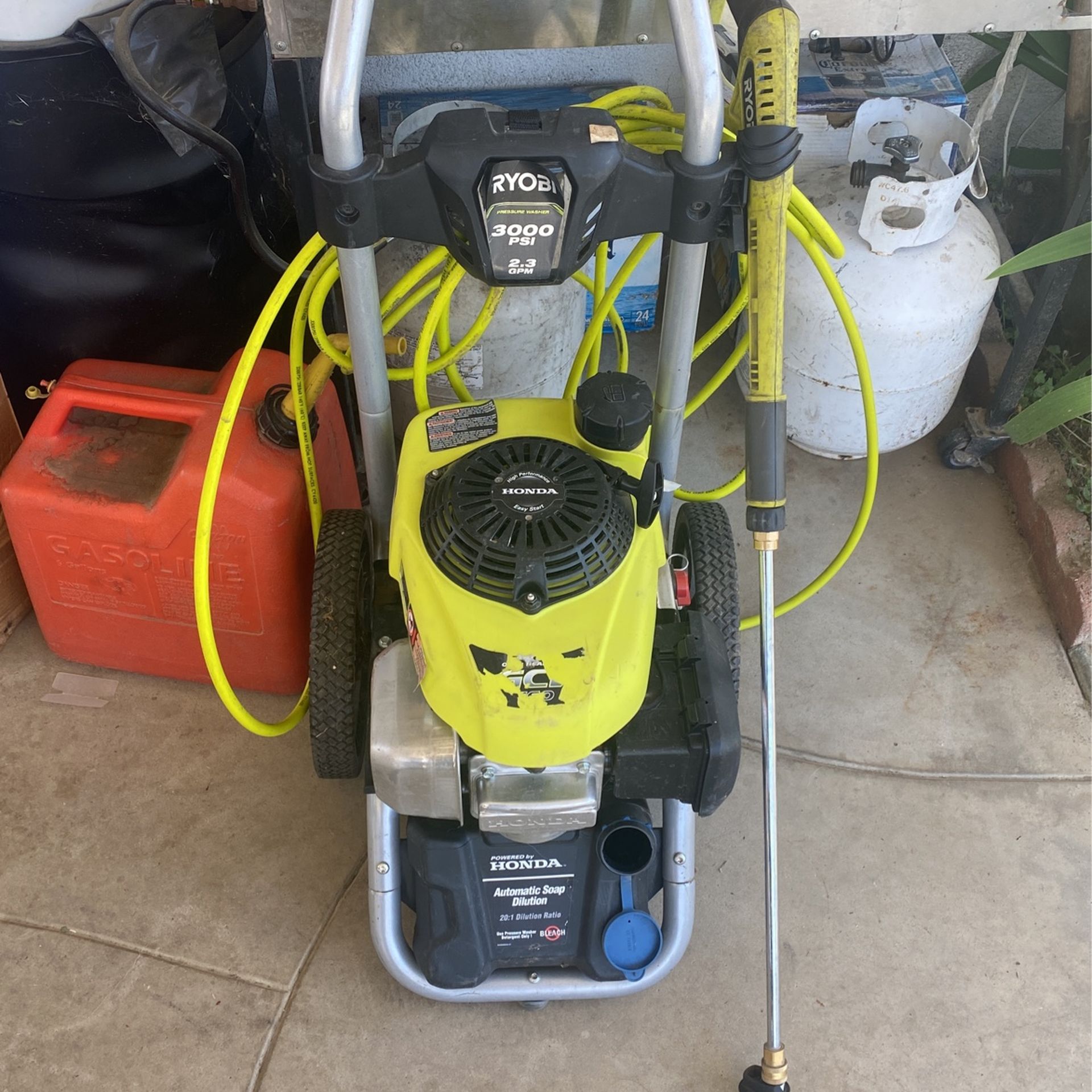 Ryobi 3000 Pressure Washer With Honda Motor Works Great Lawn & Garden