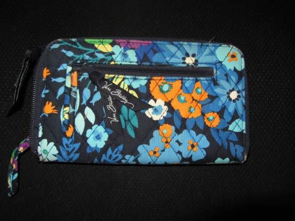 Vera Bradley Zip Around Wallet Midnight Blues