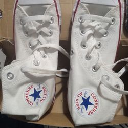 White Converse High Top Tennis Shoes