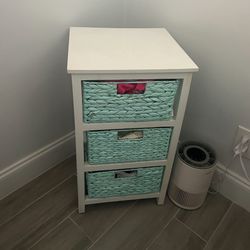 Small Storage Side table And Nautical Lamp