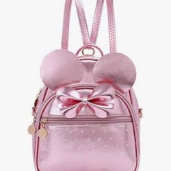 Girls Bowknot Polka Dot Cute Mini Backpack Small Daypacks Convertible Shoulder Bag Purse for Women