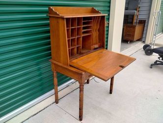 RARE* Mid 1800's Fall Front Plantation Writing Desk w/Beadboard Back