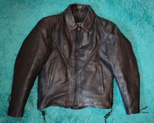 Leather motorcycle jacket