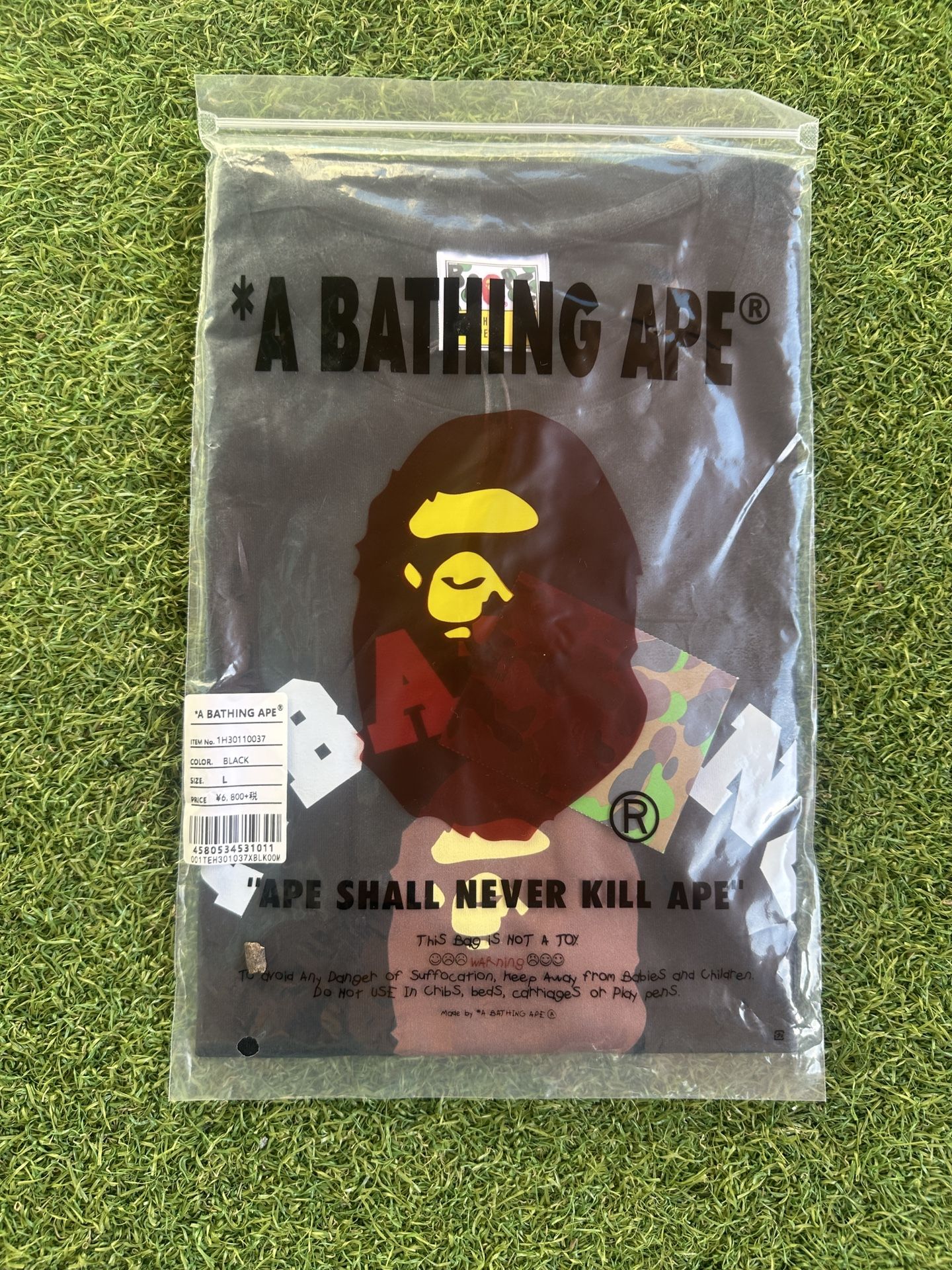 Black Og Classic Bape T Shirt Large