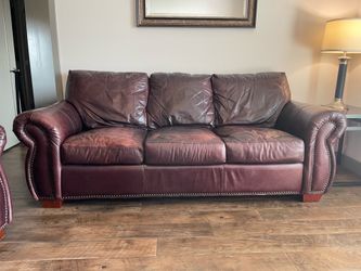 Leather couch & love seat