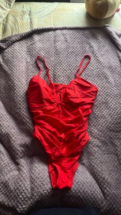 Red Body Sculpt One Piece Bathing Suit, XL/L