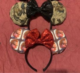 Handmade Minnie Ears Headbands Of Skulls And Chucky