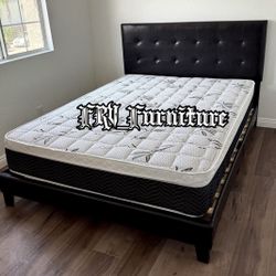 New Queen Bed Frame With Mattress 