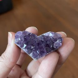 Heart Shape Amethyst Crystal