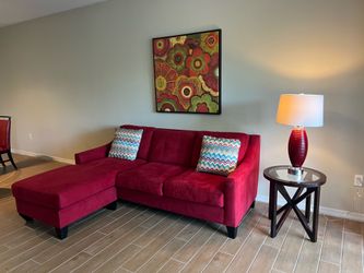 Apartment bundle ..sofa, table, lamp and art