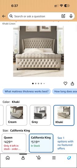 California King Bed with Mattress - Like New, 1 Month Use