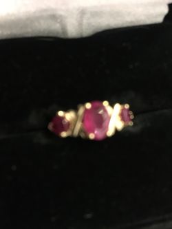 14 Kt Gold 2 ctw Burma Ruby Ring size 6