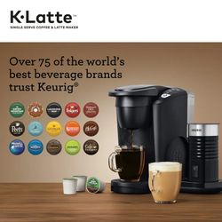 NEW((Open Box ))Keurig K-Latte Single Serve K-Cup Coffee and Latte Maker, Black