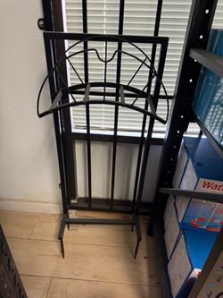 heavy duty steel garden hose holder freestanding hose storage organizer with basket