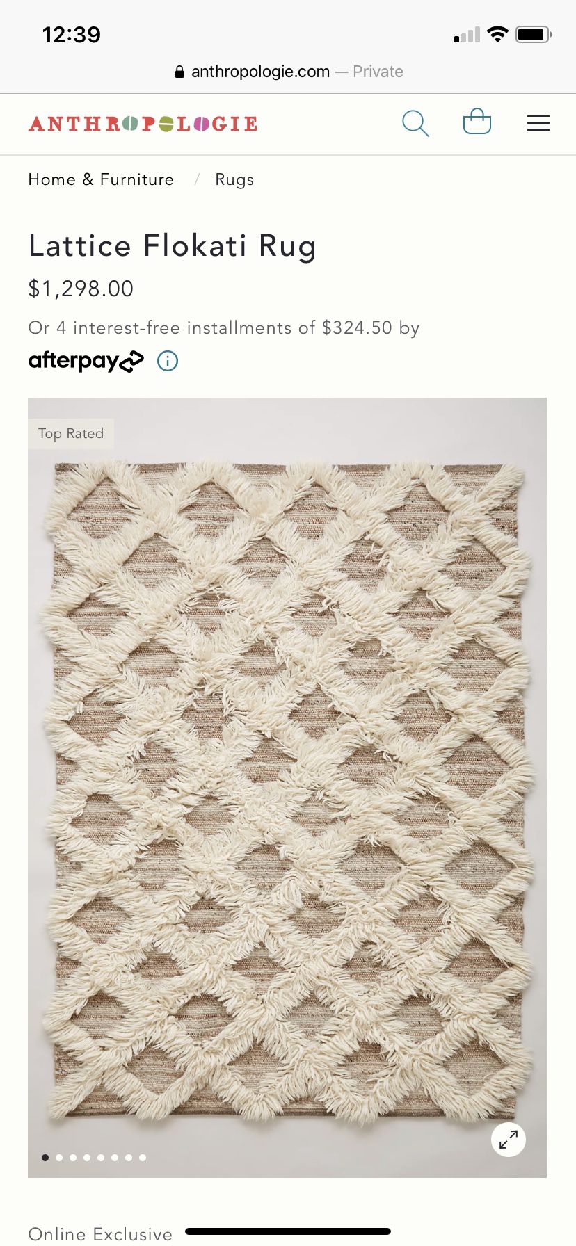 Selling Anthropology Beautiful 11x9ft Rug