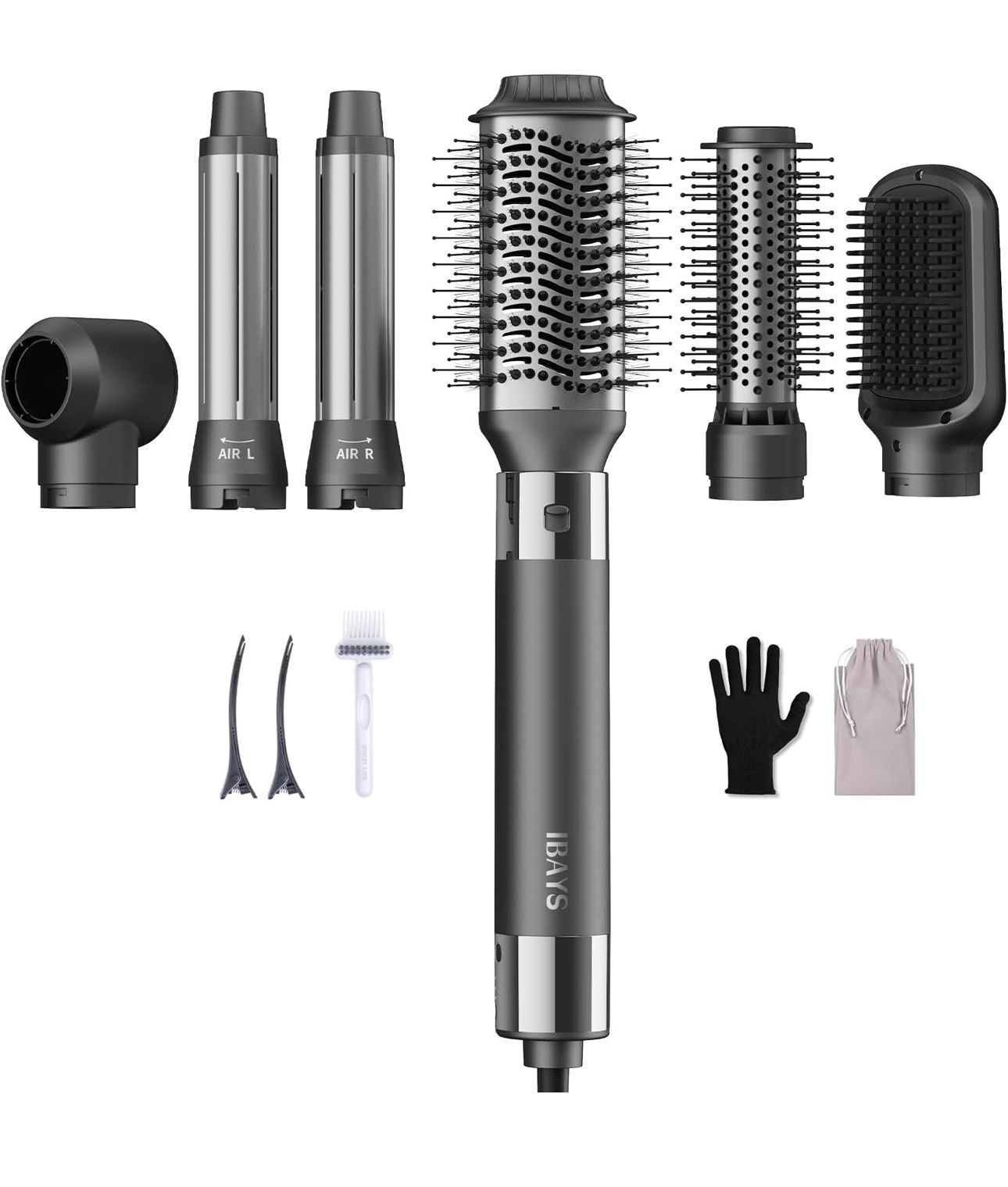 IBAYS Hair Dryer Brush 6 in 1 Professional Hot Air Styler 110,000 RPM High-Speed
