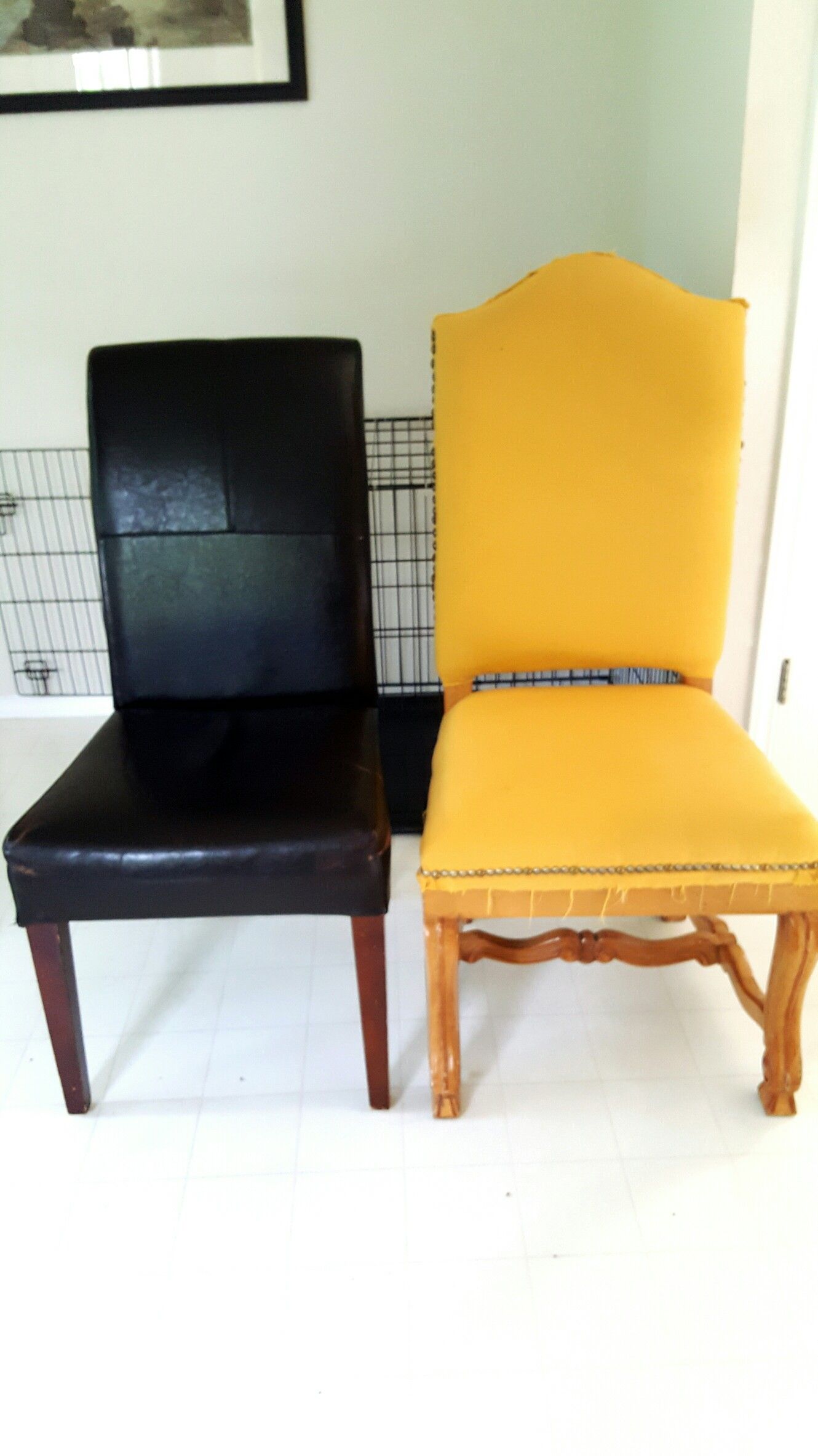Antique style upholstered chair