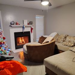 Couch And Round Chair