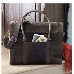 IWA Leather Wine Duffel Bag 6 Bottle Brown 