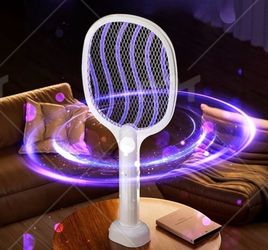High-power electric fly swatter, rechargeable via USB port