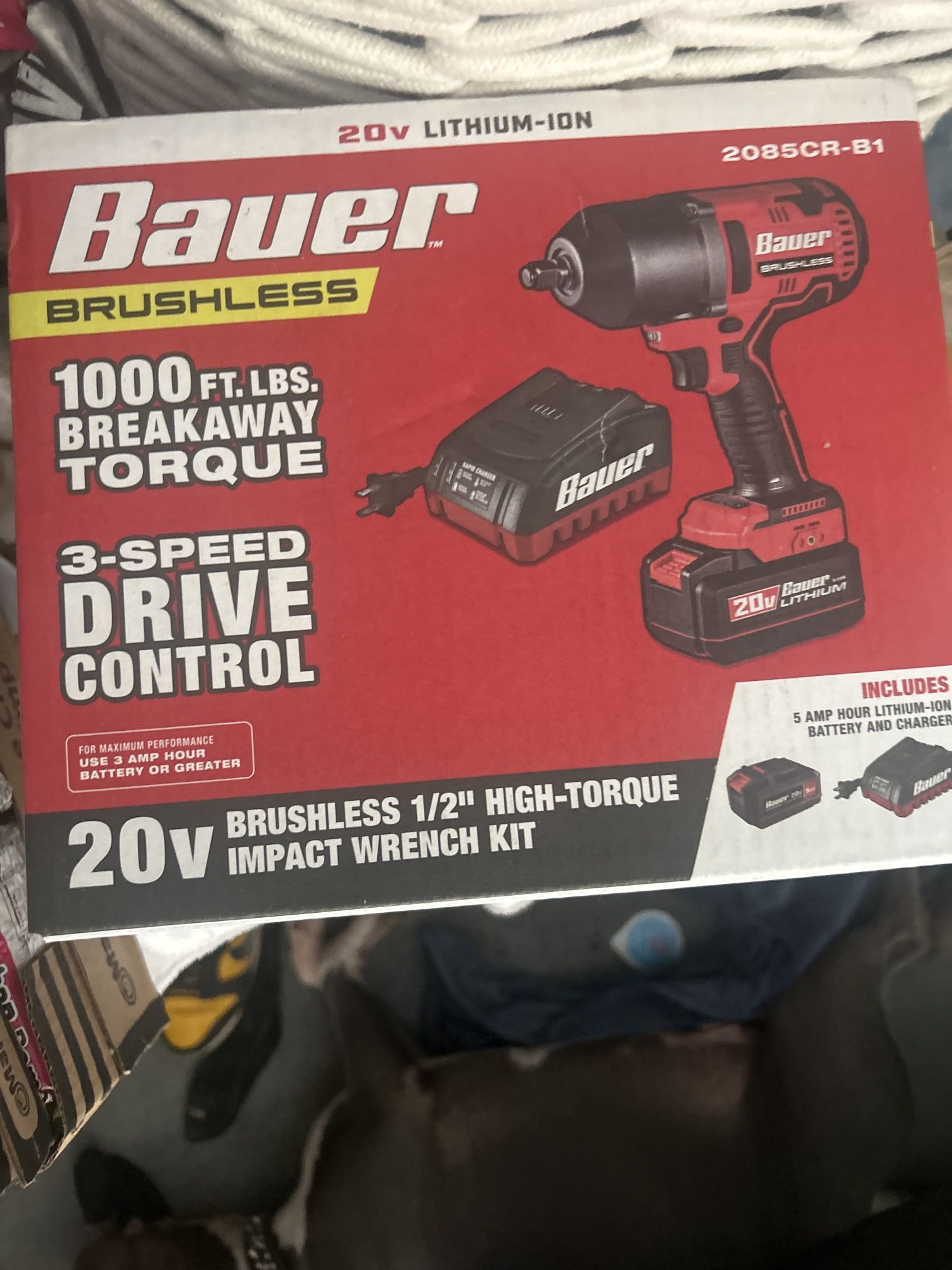 Brushless 1/2 High Toque Impact Wrench Kit 