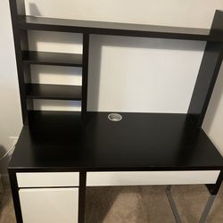 IKEA black and white desk