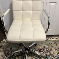 White Vinyl Office Chair