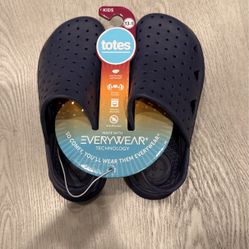 Boys Totes Splash And Play Clog Navy Blue 13-1