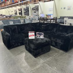 New Black Sectional 