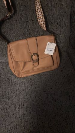 New town purse, tan strap