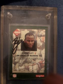Collectors edge 92 Ronnie Lot autographed card
