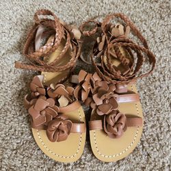 Tory Burch Gladiator Flower Lace Sandals