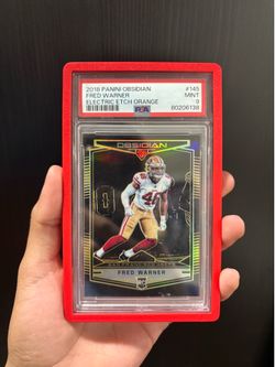 2018 Panini Obsidian Fred Warner Electric Etch Orange #145 PSA 9