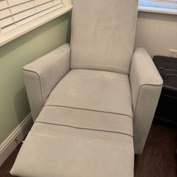 Evolur 360° Swivel Glider Rocking Chair, Grey