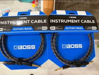 BOSS 1/4" Straight - Straight Instrument Cable 5 ft two sets