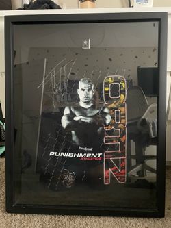 Signed Tito Ortiz Punishment Athletics Shadow Box Framed Shirt