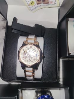 Women's vido skeleton watch hearts
