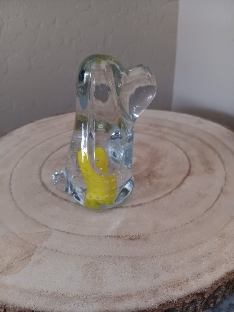 $5 Art Glass Puppy Dog Paperweight