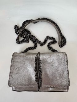 Zara Genuine Leather (Metallic silver finish) Great pre-owned condition
