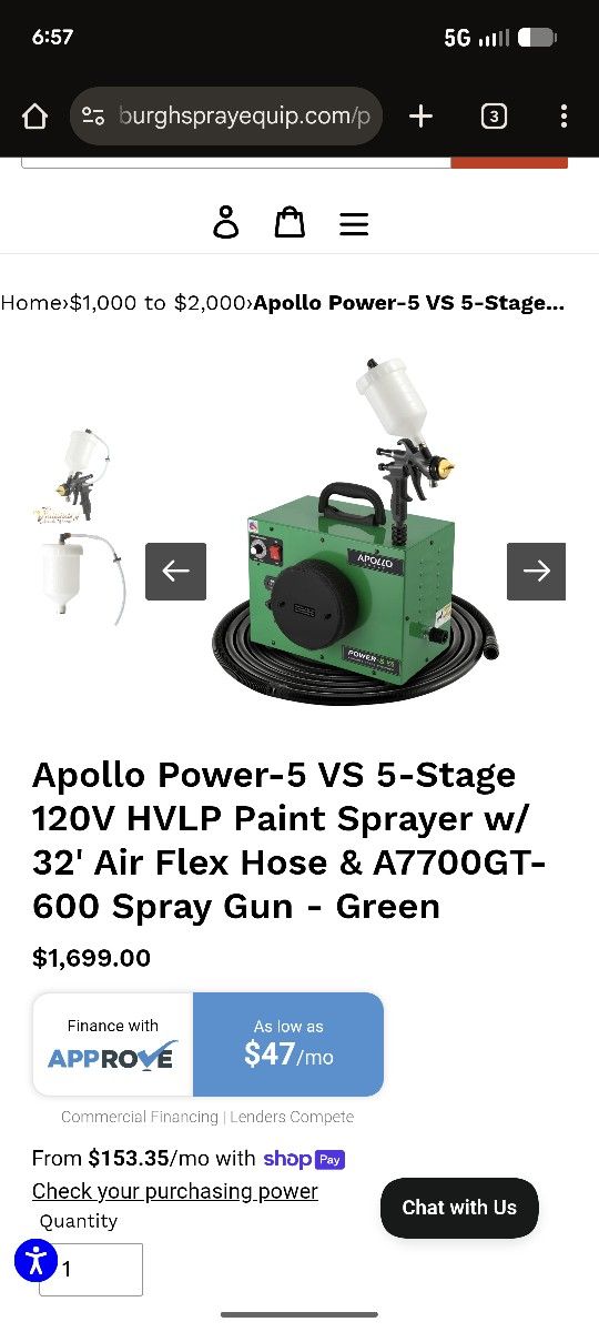 Apollo Power- 5 Precision 5 Turbine Only Used