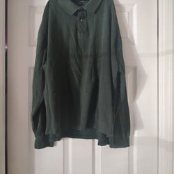 Ralph Lauren Long Sleeve Polo Green Size XL