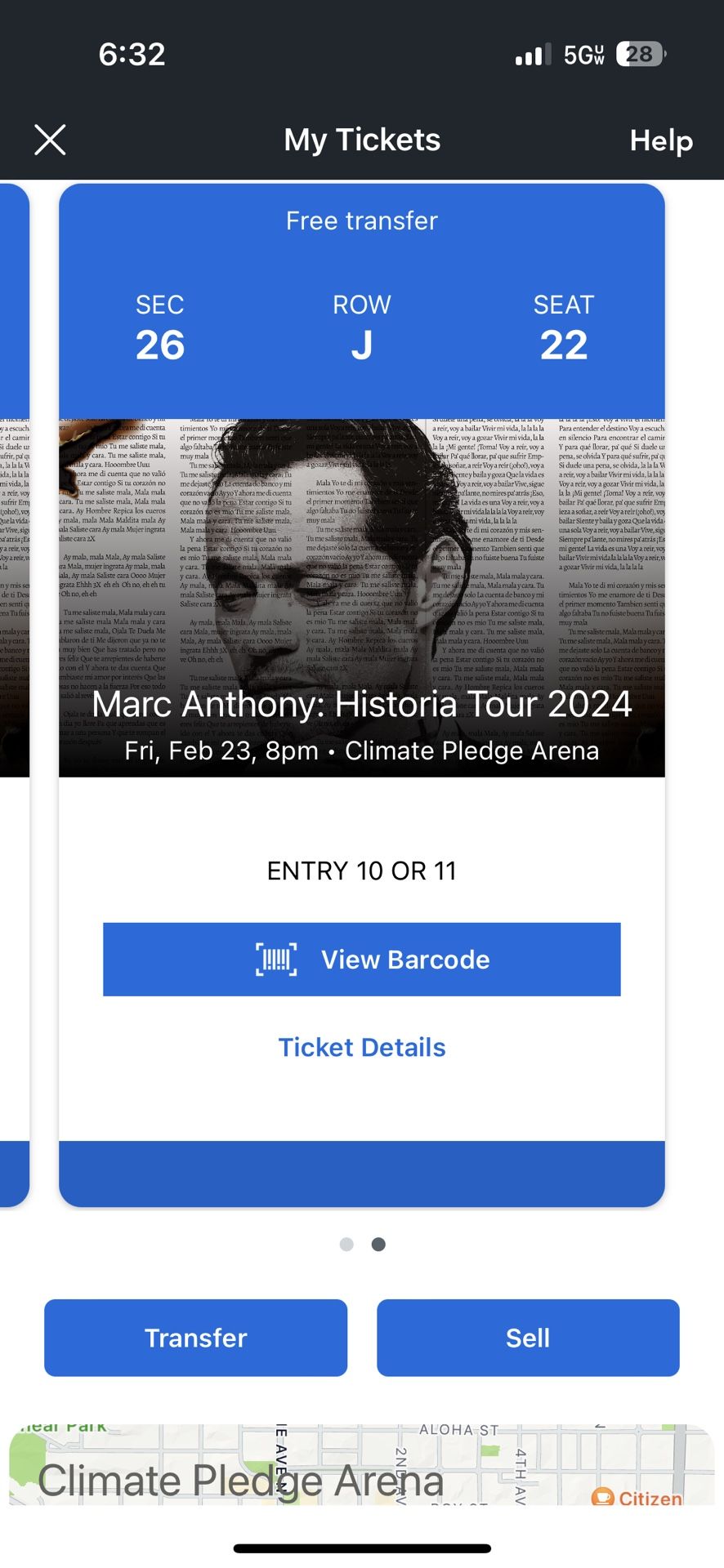 Marc Anthony Lower Level Tickets - Seattle DEAL