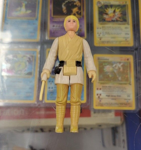1977 Luke Skywalker Farm Boy Star Wars Figure Blonde Hong Kong Vintage Kenner