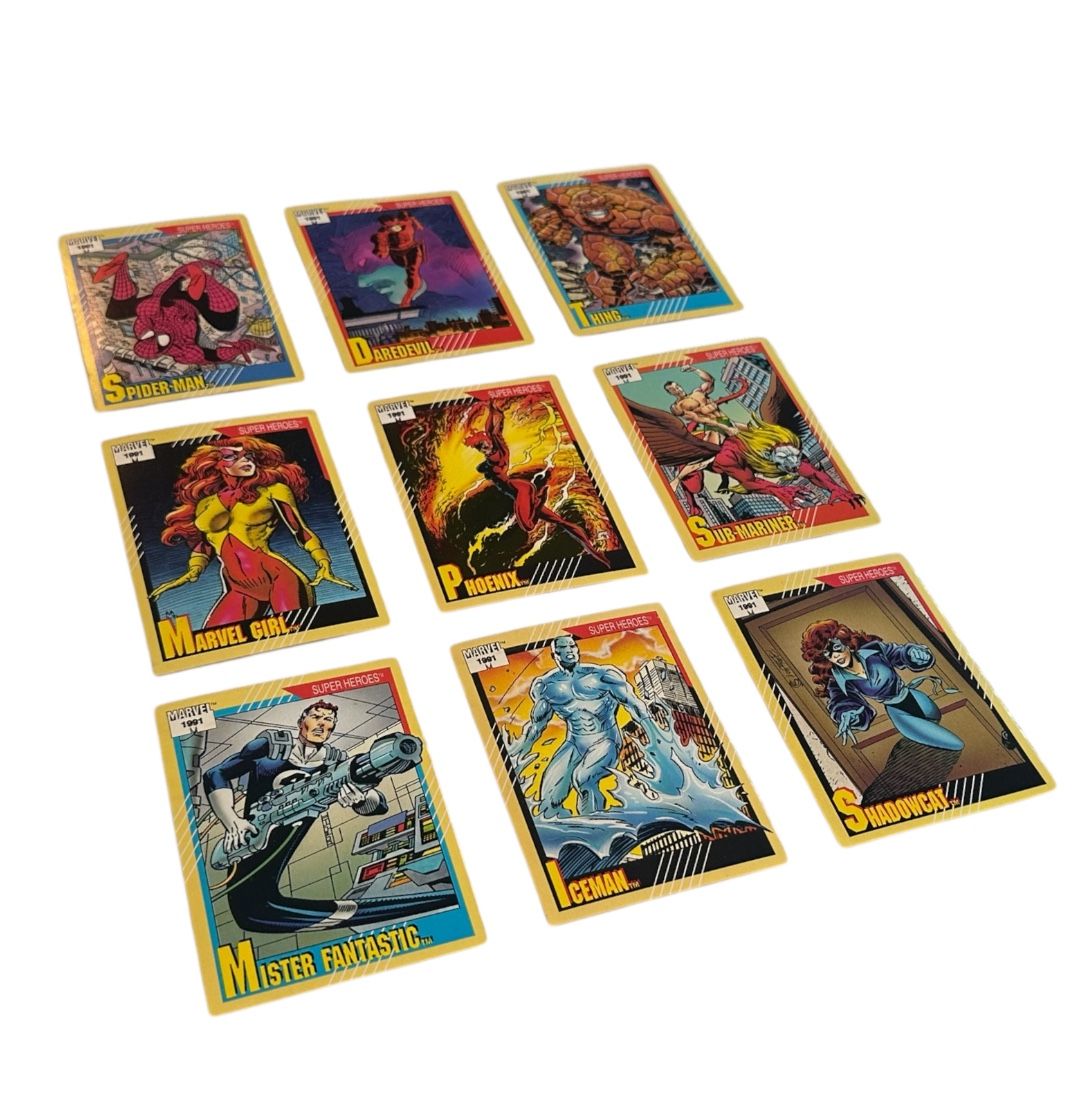 1991 Impel Marvel Series 2 Trading Cards #1-9 - Collectible