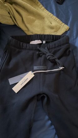 Essentials Black Cuffed Sweats Size XS