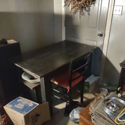 Primitive Table And Chairs And Benches From The Old Picket Fence In Hartvill